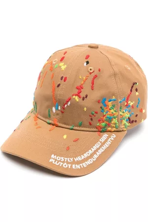 MOSTLY HEARD RARELY SEEN Embroidered-paint cotton cap