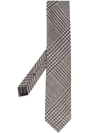 Tom Ford Men Bow Ties - Check-pattern silk tie