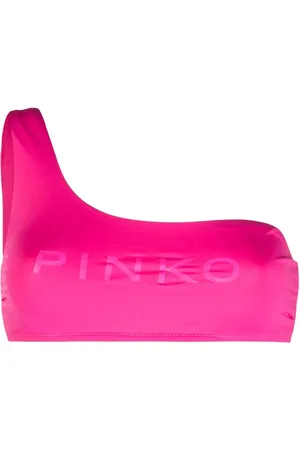 Pinko One-shoulder logo bikini top