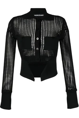ANDREADAMO Open-knit panelled cardigan