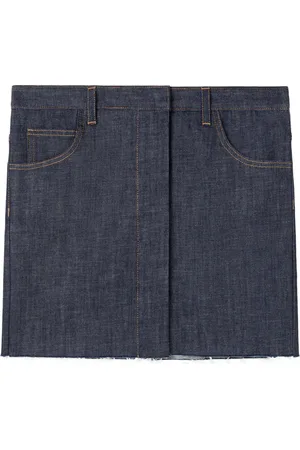 AZ FACTORY X Lutz Huelle Boule raw-cut edge denim skirt