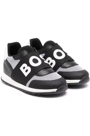 HUGO BOSS Logo-print strap-detail sneakers