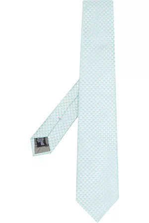Emporio Armani Monogram-print silk tie