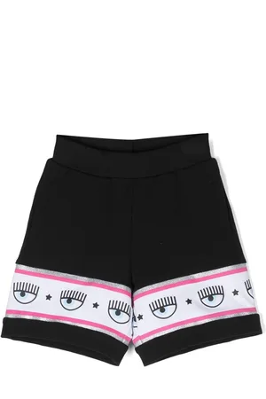 Chiara Ferragni Logo-tape track shorts