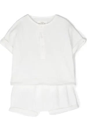 TEDDY & MINOU Button-plaque cotton tracksuit set
