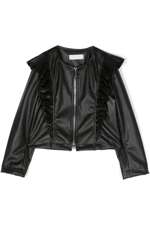 MONNALISA Ruffle-trim bomber jacket