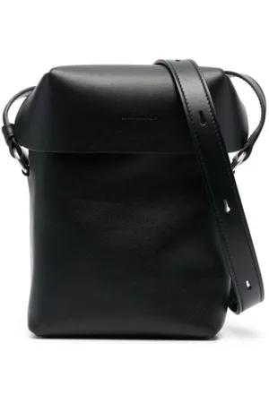 Jil Sander Mini Lid leather messenger bag