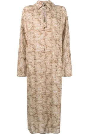 Nanushka Printed tie-front midi dress