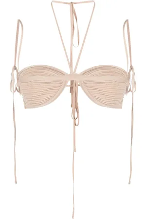 ANDREADAMO Ribbed-knit cropped top