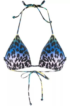 Ganni Leopard-print bikini top