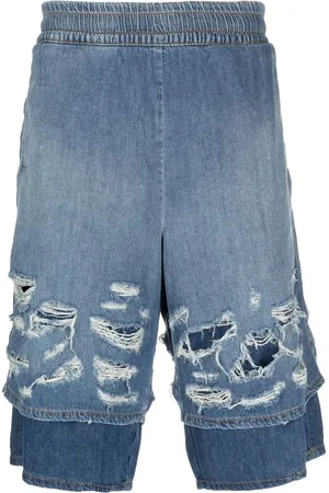 Diesel Distressed-effect denim shorts