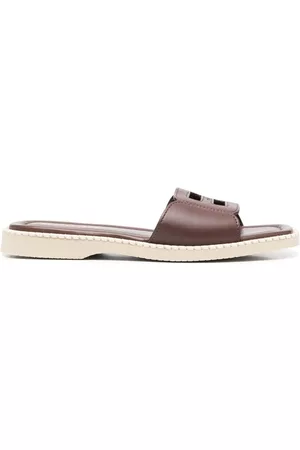 Hogan H638 flat leather sandals