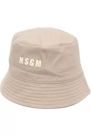 Msgm Girls Hats - Logo-print bucket hat