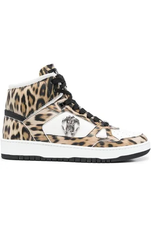 Roberto Cavalli Leopard-print high-top sneakers