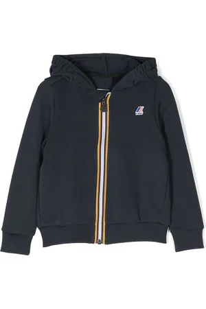 K-Way Logo-patch zip-up hoodie