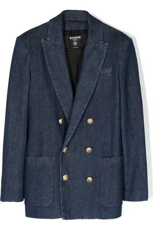 Balmain Double-breasted denim blazer