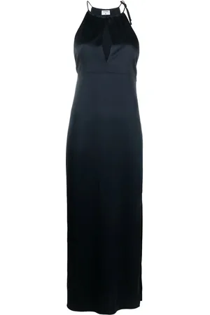 Filippa K Gathered-Neck satin dress