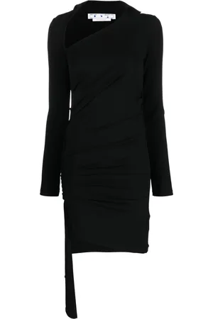 OFF-WHITE Asymmetric ruched minidress