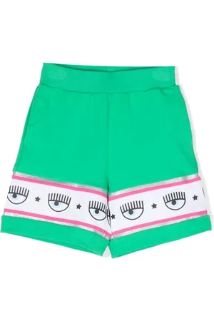Chiara Ferragni Logo-tape track shorts