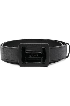 Hogan Logo-engraved leather belt
