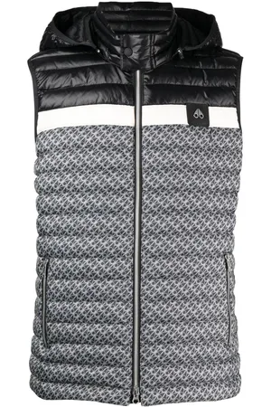 Moose Knuckles Logo jacquard padded gilet