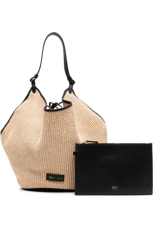 Khaite Medium Lotus raffia tote bag