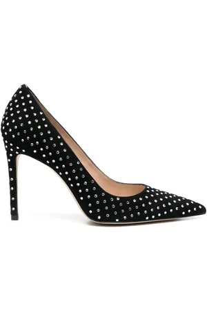 Stuart Weitzman Crystal-embellished 100mm pumps