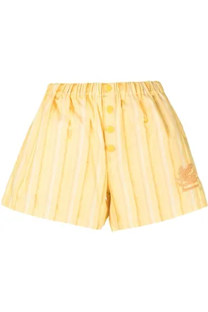 Etro Embroidered logo striped shorts