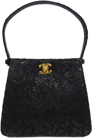 CHANEL 1998 Both Sides lace shoulder bag