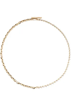 Lizzie Mandler 18kt yellow Éclat diamond tennis necklace
