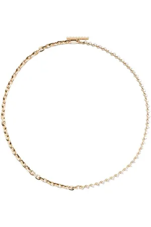 Lizzie Mandler 18kt yellow Éclat diamond tennis necklace