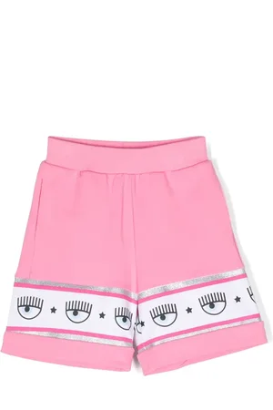 Chiara Ferragni Logo-tape track shorts