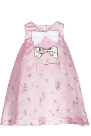 HUCKLEBONES LONDON Bow-detail floral-print mini dress
