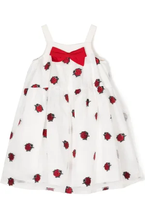 HUCKLEBONES LONDON Bow-detail animal-print dress