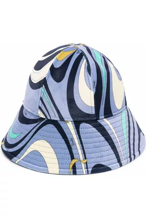 Puccini Women Hats - Onde-print curved-brim bucket hat