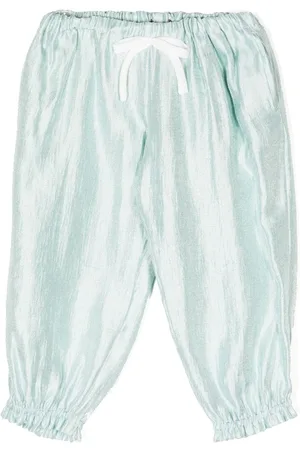 HUCKLEBONES LONDON Bow-detail satin-finish trousers