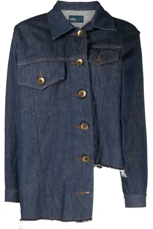 Kolor Denim asymmetric jacket-shirt
