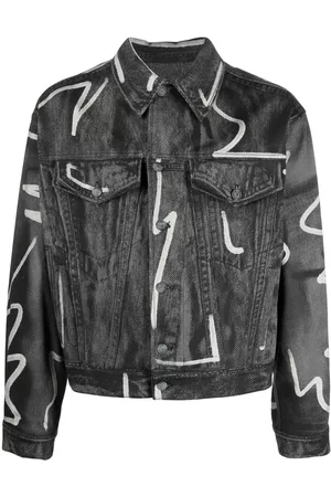 Moschino Abstract-print denim jacket