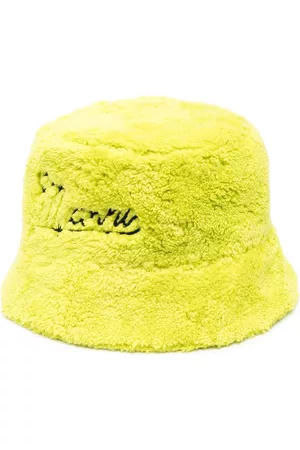 Marni Textured embroidered-logo bucket hat