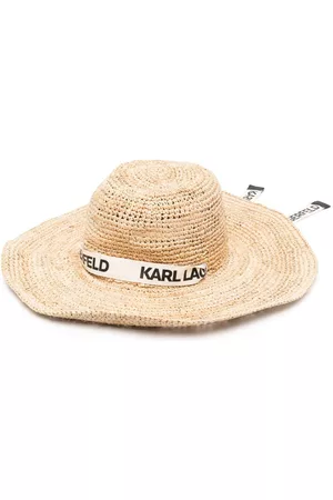 Karl Lagerfeld K/Essential raffia hat