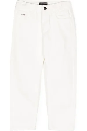 Emporio Armani Raised-logo denim jeans