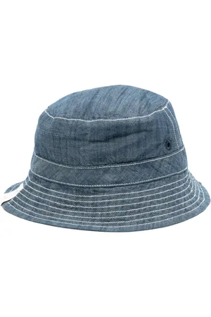 BONPOINT Contrast-stitch denim bucket hat