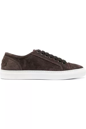BRIONI Leather lace-up sneakers