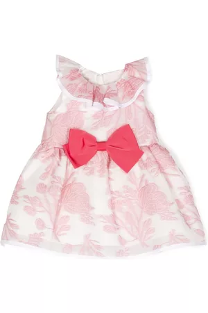 HUCKLEBONES LONDON Bow-detail graphic-print dress