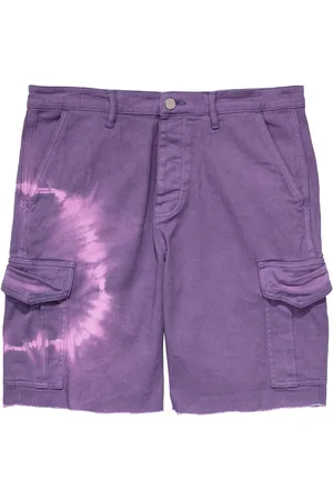 Purple Brand Tie-dye cargo shorts