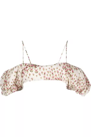 Giambattista Valli Tulip floral-print crop top