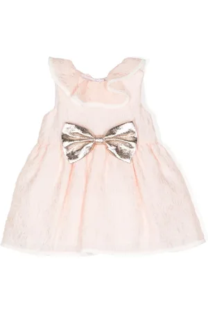 HUCKLEBONES LONDON Bow-detail gathered dress