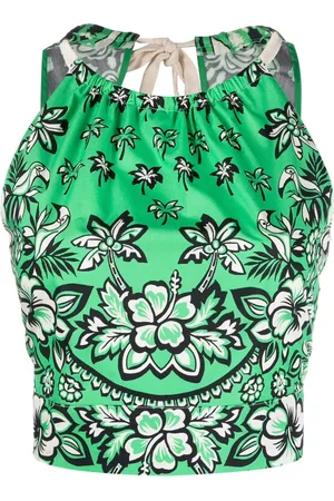 RED Valentino Floral-print cropped top