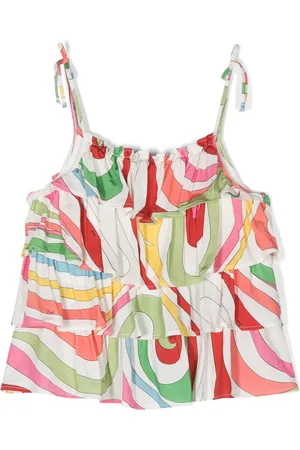PUCCI Junior Graphic-print tiered blouse