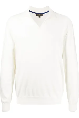 N.PEAL Polo-collar knit jumper
